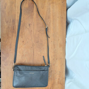 Cole Haan Pebbled Leather Black Cross-body Purse